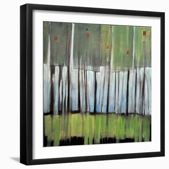 Trees with Red Birds-Tim Nyberg-Framed Giclee Print