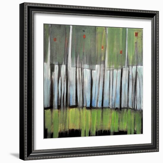 Trees with Red Birds-Tim Nyberg-Framed Giclee Print