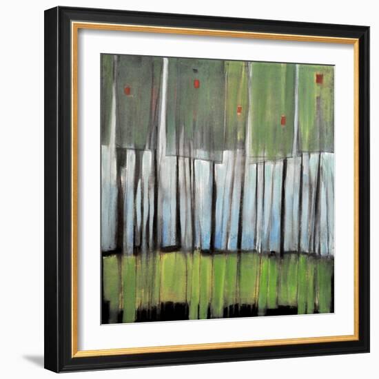 Trees with Red Birds-Tim Nyberg-Framed Giclee Print