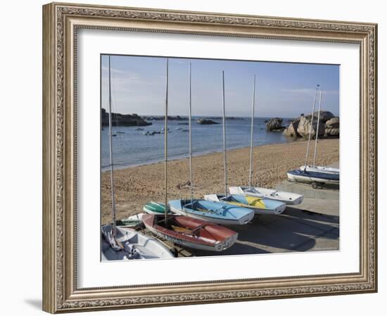 Tregastel, Cote De Granit Rose, Cotes d'Armor, Brittany, France-David Hughes-Framed Photographic Print