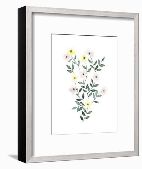 Trellis Flowers I-Grace Popp-Framed Art Print