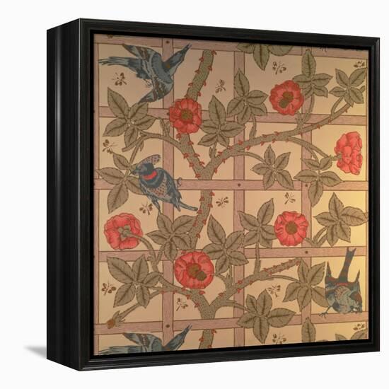 "Trellis" Wallpaper Design, 1864-William Morris-Framed Premier Image Canvas