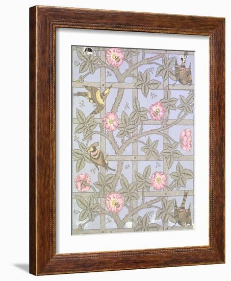 "Trellis" Wallpaper Design, 1864-William Morris-Framed Giclee Print