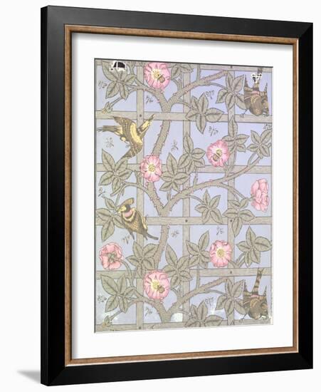 "Trellis" Wallpaper Design, 1864-William Morris-Framed Giclee Print