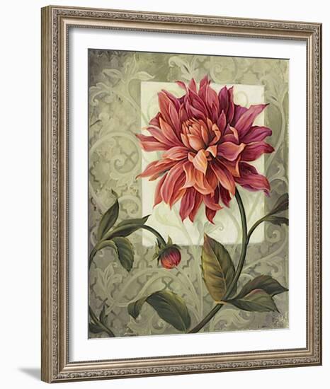 Trellised Dahlia-Lisa Audit-Framed Art Print