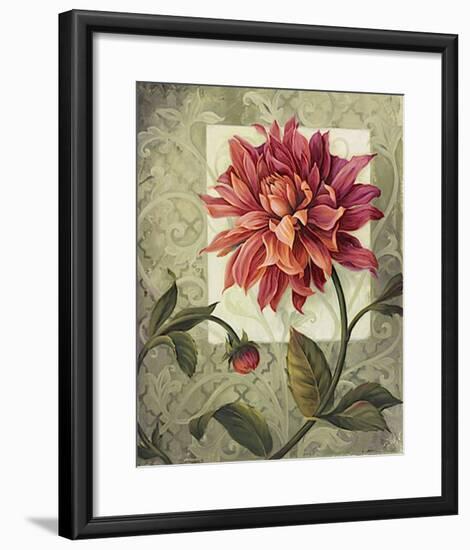 Trellised Dahlia-Lisa Audit-Framed Art Print