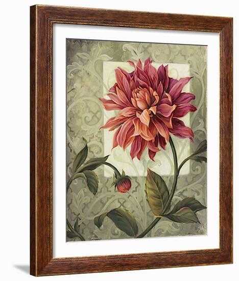 Trellised Dahlia-Lisa Audit-Framed Art Print