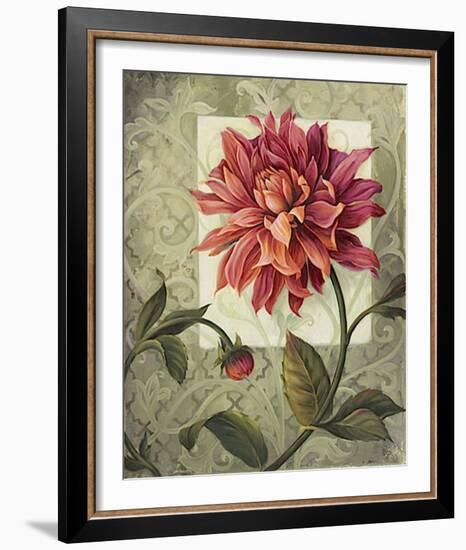 Trellised Dahlia-Lisa Audit-Framed Art Print