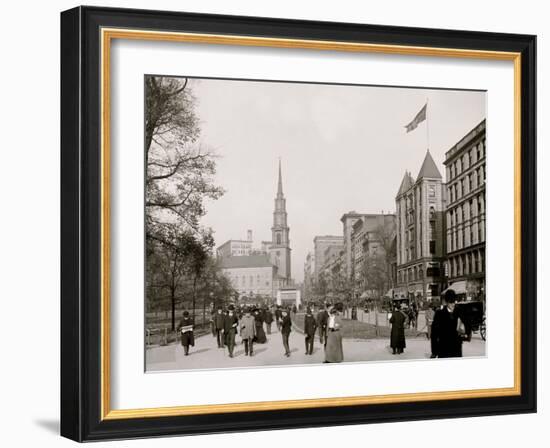 Tremont Street, Mall, Boston, Mass.-null-Framed Photo