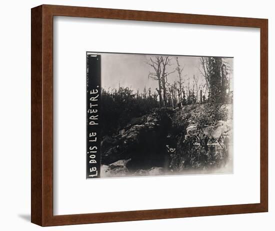 Trenches, Bois-le-Prêtre, Lorraine, northern France, c1914-c1918-Unknown-Framed Photographic Print