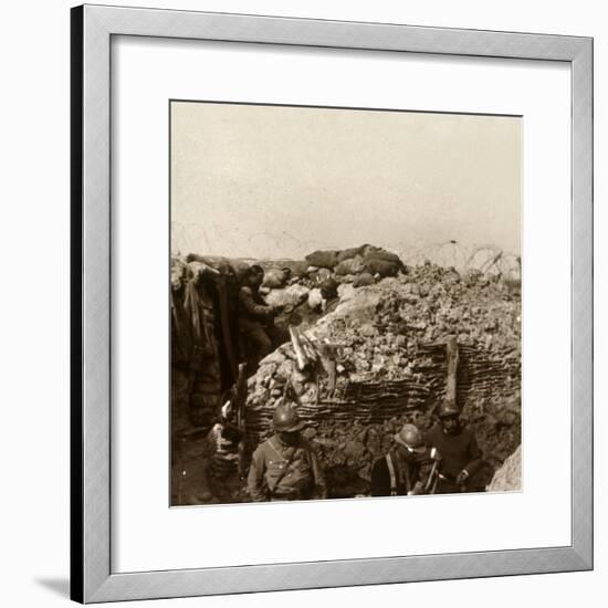 Trenches, Champagne, northern France, c1914-c1918-Unknown-Framed Photographic Print