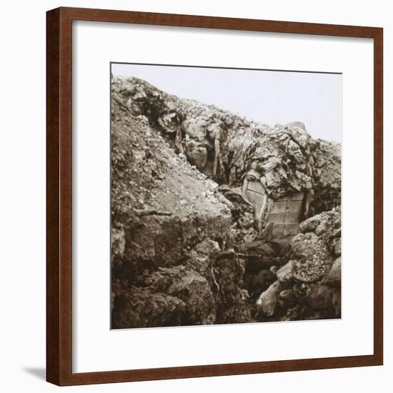 Trenches, Champagne, northern France, c1914-c1918-Unknown-Framed Photographic Print