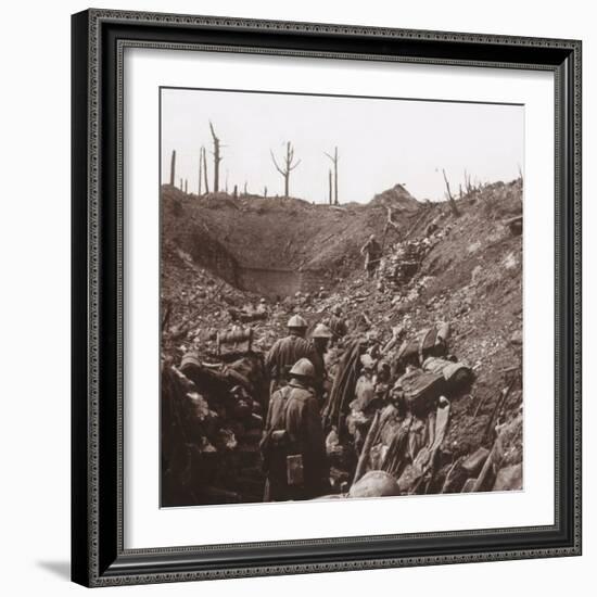 Trenches, Fort Vaux, northern France, c1914-c1918-Unknown-Framed Photographic Print