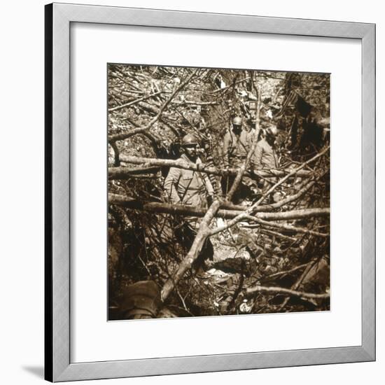 Trenches in front of Fort Souville, northern France, c1914-c1918-Unknown-Framed Photographic Print