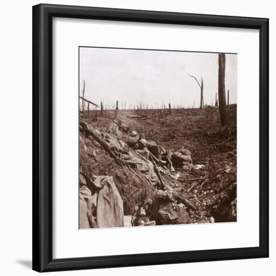 Trenches, Vaux, northern France, c1914-c1918-Unknown-Framed Photographic Print