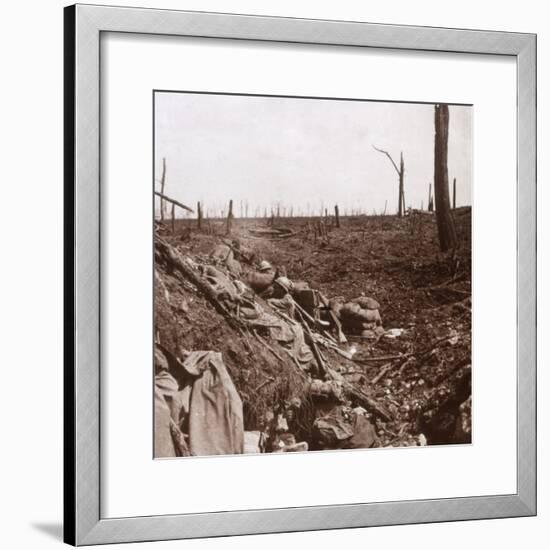 Trenches, Vaux, northern France, c1914-c1918-Unknown-Framed Photographic Print