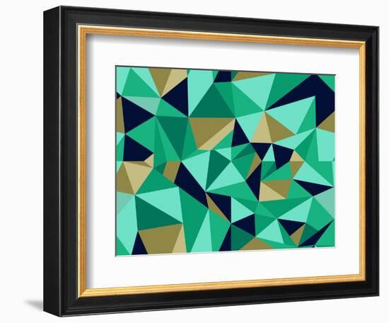 Trendy Abstract Geometric Pattern-cienpies-Framed Art Print