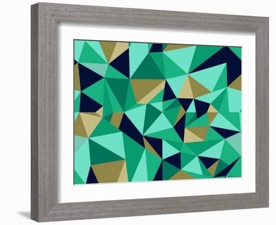 Trendy Abstract Geometric Pattern-cienpies-Framed Art Print