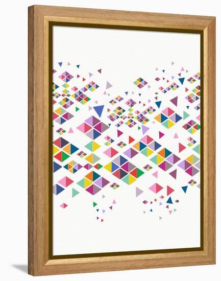 Trendy Hipster Geometric Pattern-cienpies-Framed Stretched Canvas