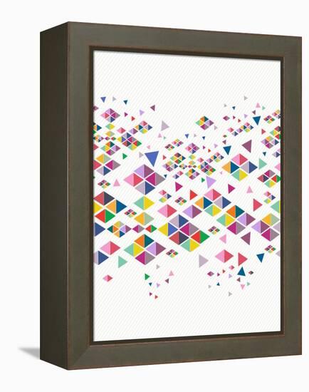 Trendy Hipster Geometric Pattern-cienpies-Framed Stretched Canvas