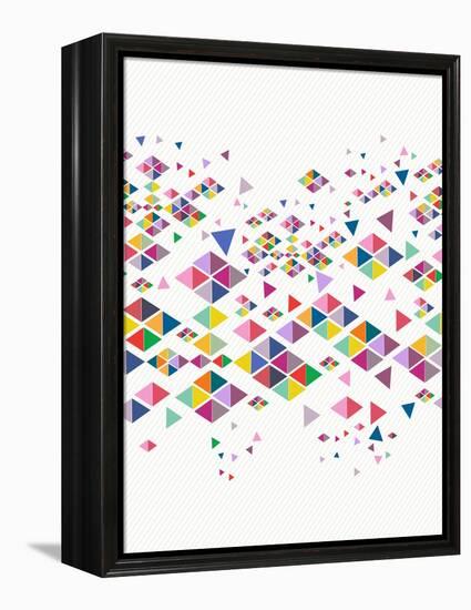 Trendy Hipster Geometric Pattern-cienpies-Framed Stretched Canvas