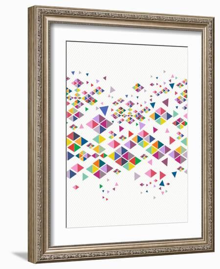 Trendy Hipster Geometric Pattern-cienpies-Framed Art Print