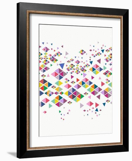 Trendy Hipster Geometric Pattern-cienpies-Framed Art Print