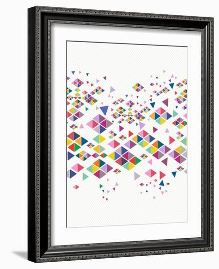 Trendy Hipster Geometric Pattern-cienpies-Framed Art Print