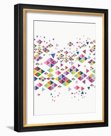 Trendy Hipster Geometric Pattern-cienpies-Framed Art Print