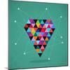 Trendy Triangle Diamond Illustration-cienpies-Mounted Art Print