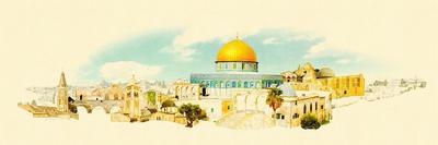 Water Color Panoramic Jerusalem Illustration-trentemoller-Art Print