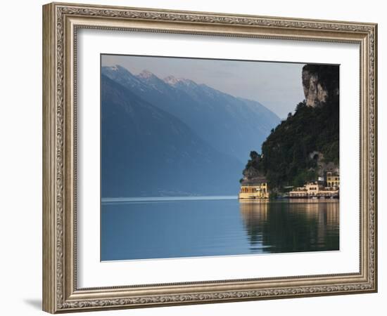 Trentino-Alto Adige, Lake District, Lake Garda, Riva Del Garda, Excelsior Hotel at La Punta, Italy-Walter Bibikow-Framed Photographic Print