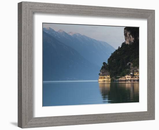Trentino-Alto Adige, Lake District, Lake Garda, Riva Del Garda, Excelsior Hotel at La Punta, Italy-Walter Bibikow-Framed Photographic Print