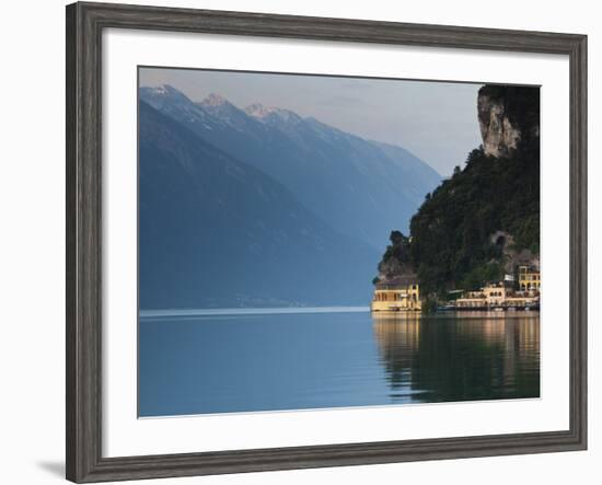 Trentino-Alto Adige, Lake District, Lake Garda, Riva Del Garda, Excelsior Hotel at La Punta, Italy-Walter Bibikow-Framed Photographic Print