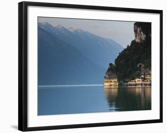 Trentino-Alto Adige, Lake District, Lake Garda, Riva Del Garda, Excelsior Hotel at La Punta, Italy-Walter Bibikow-Framed Photographic Print