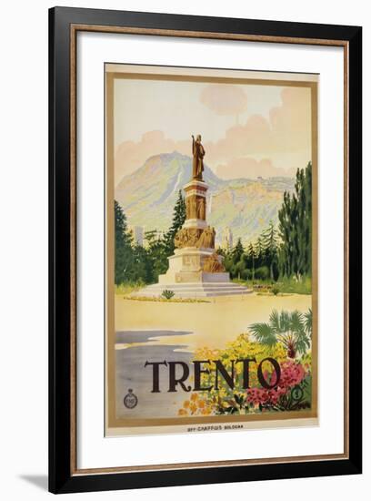 Trento Travel Poster-null-Framed Photographic Print