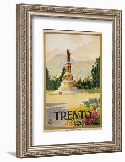 Trento Travel Poster-null-Framed Photographic Print