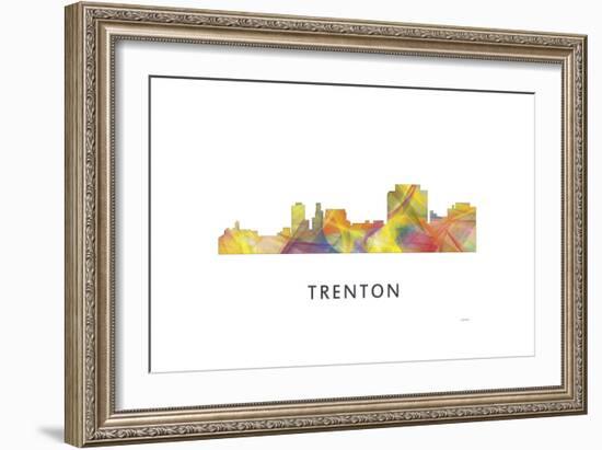 Trenton New Jersey Skyline-Marlene Watson-Framed Giclee Print