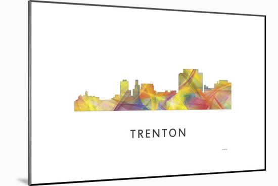 Trenton New Jersey Skyline-Marlene Watson-Mounted Giclee Print