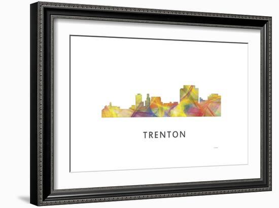 Trenton New Jersey Skyline-Marlene Watson-Framed Giclee Print