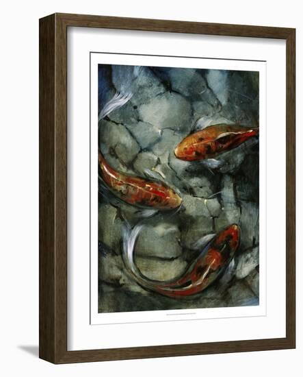 Tres Koi II-Tim O'toole-Framed Art Print