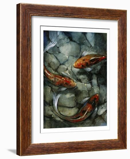 Tres Koi II-Tim O'toole-Framed Art Print