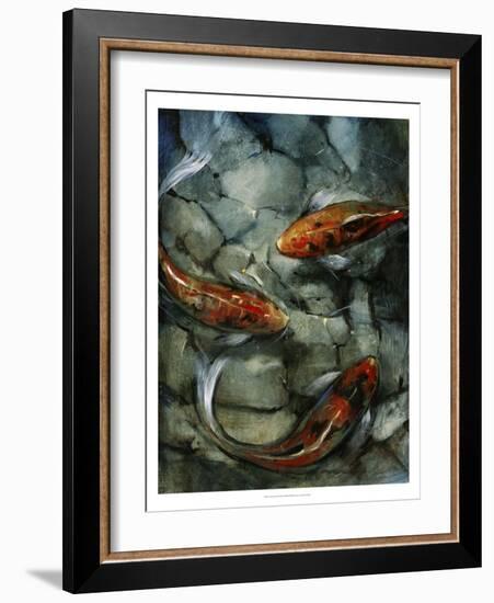 Tres Koi II-Tim O'toole-Framed Art Print