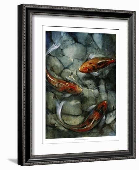 Tres Koi II-Tim O'toole-Framed Art Print