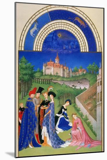 Tres Riches Heures: April-null-Mounted Giclee Print