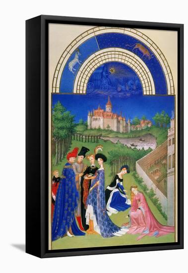 Tres Riches Heures: April-null-Framed Premier Image Canvas