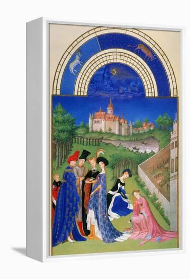 Tres Riches Heures: April-null-Framed Premier Image Canvas