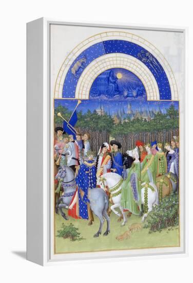 Très Riches Heures Du Duc De Berry: Month of May-Frères Limbourg-Framed Premier Image Canvas