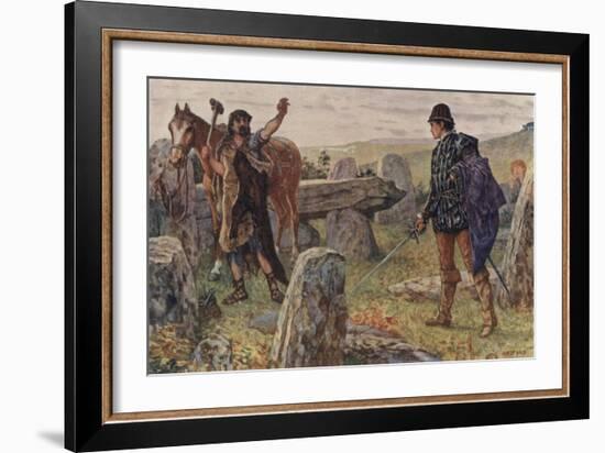Tressilian Started Up with His Sword in His Hand-Henry Justice Ford-Framed Giclee Print