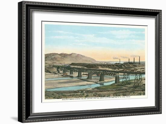 Trestle over Rio Grande, El Paso-null-Framed Art Print